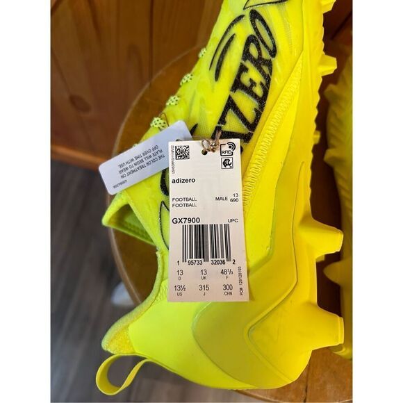 Adidas Adizero Big Mood Cleats Solar Yellow 2022 Football GX7900 Size 13.5 nwt main image 8